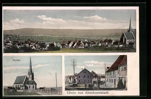 AK Altenkunstadt, Teilansicht, Kirche, Ortspartie