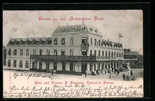 AK Dahme, Ostseebad, Hotel und Pension Hamburger Heim H. Schöning