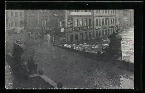 AK Nürnberg, Museumsbrücke, Hochwasser-Katastrophe 5. Feb. 1909
