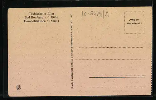 AK Bad Homburg v. d. Höhe /Taunus, Töchterheim Elim, Gäste Schlafzimmer, Innenansicht