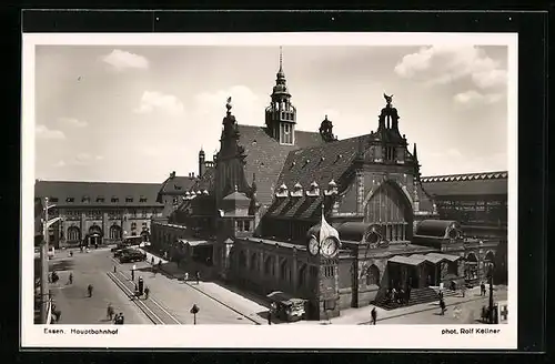 AK Essen, Hauptbahnhof, Teilansicht