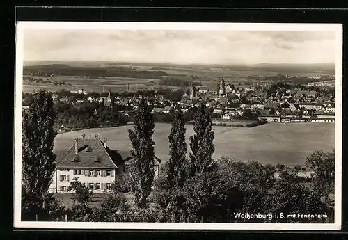 AK Weissenburg i. B., Ortsansicht mit Ferienheim