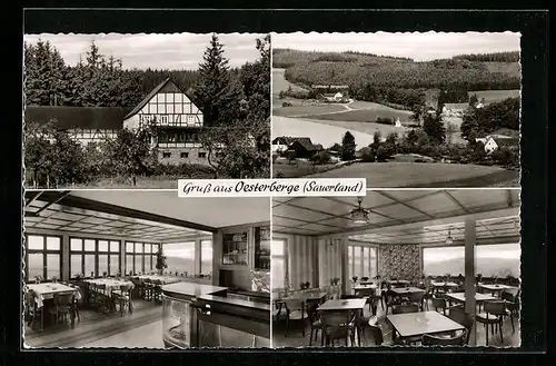 AK Wenholthausen-Oesterberge /Sauerland, Gasthaus und Pension Bergeshöh, Innenansichten