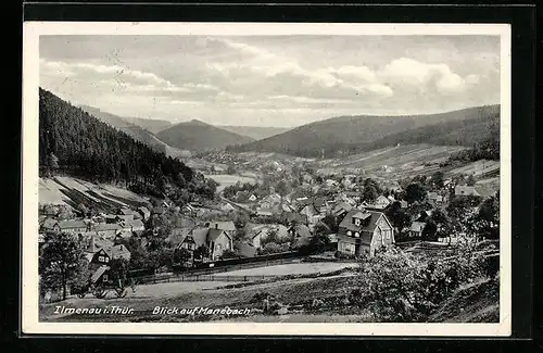 AK Ilmenau i. Thür., Blick auf Manebach