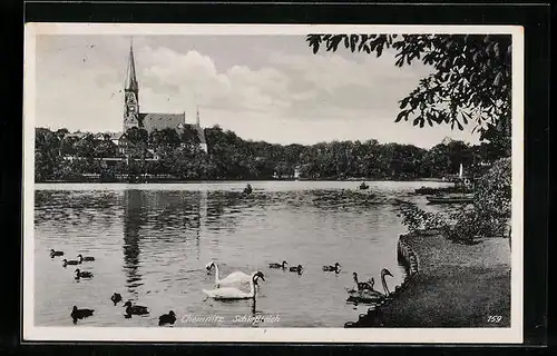 AK Chemnitz, Schlossteich mit Kirche