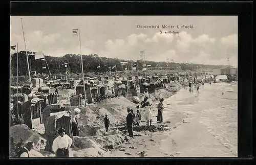 AK Müritz i. Meckl., Ostseebad, Strandpartie