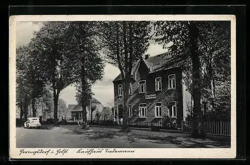 AK Heringsdorf i. Holst., Partie am Gasthaus Hans Tiedemann