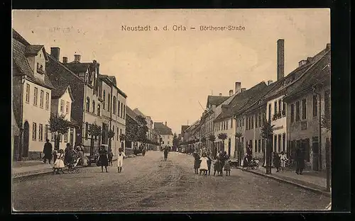 AK Neustadt a.d. Orla, Blick in die Börthener Strasse