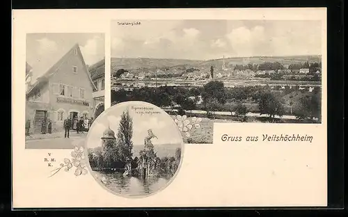 AK Veitshöchheim, Handlung Johann Räth, Pegasusgruppe im kgl. Hofgarten