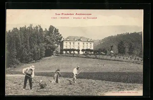 AK Massat, Les Pyrénées Ariégeoises, Chateau de Poncarré