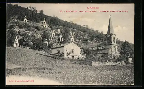 AK Renaude, près Mas-d`Azil, Eglise et Chemin de Croix