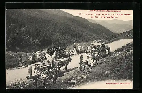 AK Col de Port, Toursite Passant, Vue vers Saurat