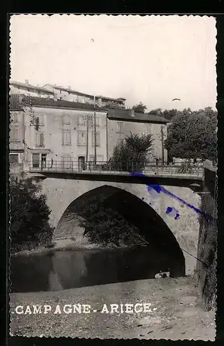 AK Campagne, Ortspartie mit Gewässer