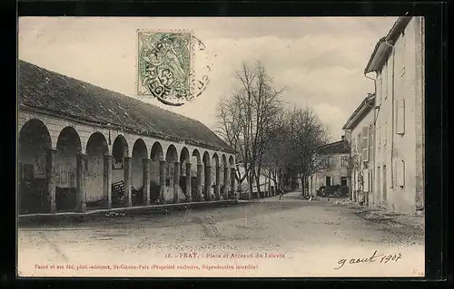 AK Prat, Place et Arceaux du Louvre