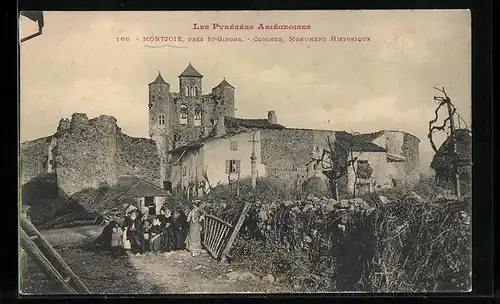 AK Montjoie, Pres St-Girons, Clocher, Monument Historique