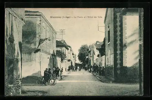 AK Mazères, La Poste et l`Hôtel de Ville