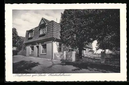AK Friedrichsbrunn /Ostharz, Pension- u. Kaffeehaus zur Linde