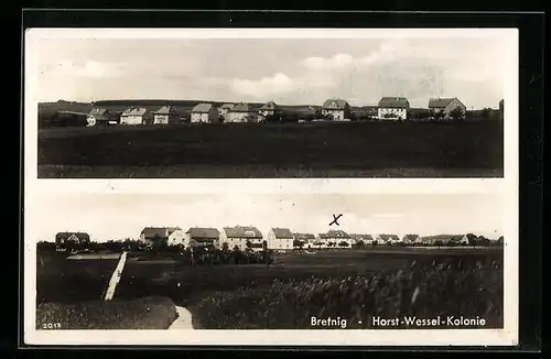 AK Bretnig, Horst-Wessel-Kolonie mit Umgebung
