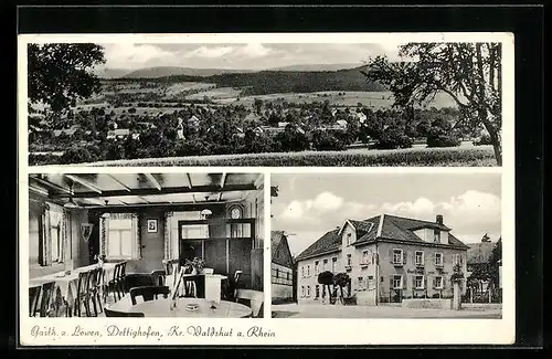 AK Dettighofen /Kr. Waldshut a. Rhein, Gasthaus z. Löwen, Ortsansicht