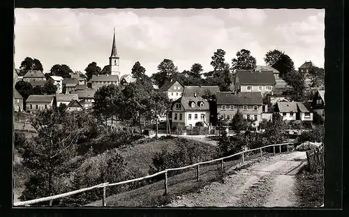 AK Presseck im Frankenwald, Ortsansicht mit Kirche