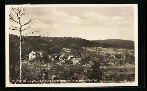 AK Oberdachstetten, Genesungsheim Waldheim aus der Vogelschau