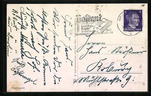 AK Hof i. B., Labyrinth mit Ruine