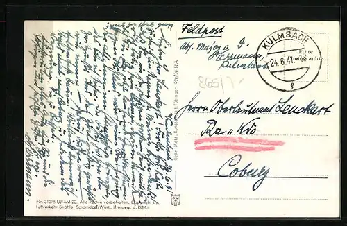 AK Kulmbach in Bay., Ortsansicht vom Flugzeug aus