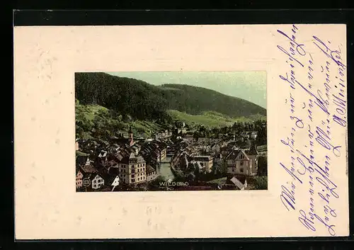 AK Wildbad, Ortsansicht aus der Vogelschau