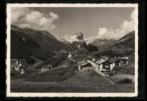 AK Tarasp, Ortsansicht aus der Vogelschau