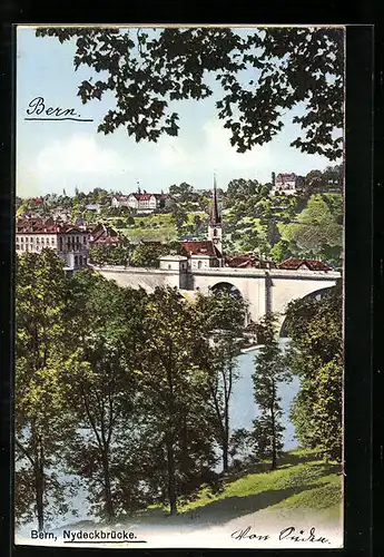 AK Bern, Blick auf die Nydeckbrücke