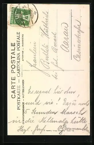 AK Goeschenen, Ortsansicht mit Dammagletscher