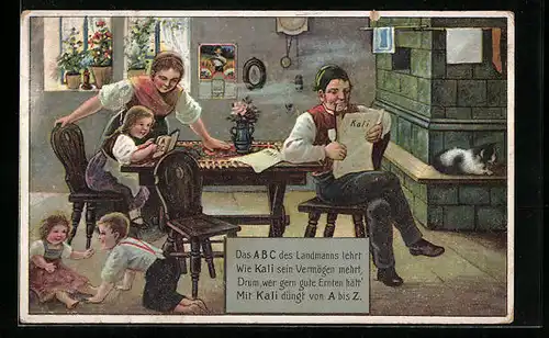 AK Reklame Kali, ABC des Landmannes, Kali düngt von A bis Z, Bauer list eine Zeitschrift