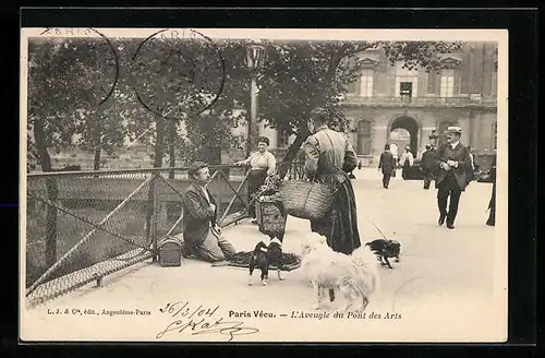 AK Paris, L`Aveugle du pont des Arts