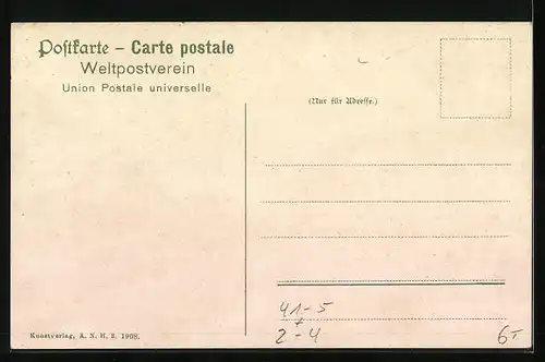 AK Postdampfer Esne auf hoher See