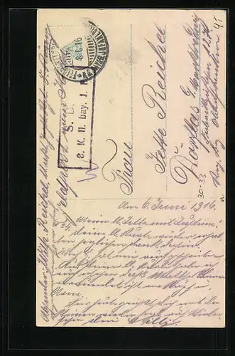 AK Kleiner Soldat mit Zigarre