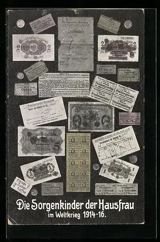AK Sorgenkinder der Hausfrau, Bezugsscheine und Lebensmittelkarten