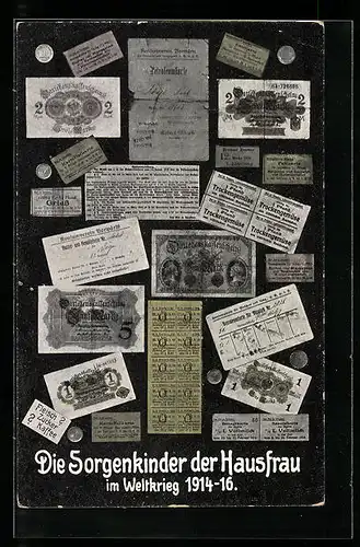 AK Sorgenkinder der Hausfrau, Lebensmittelkarten