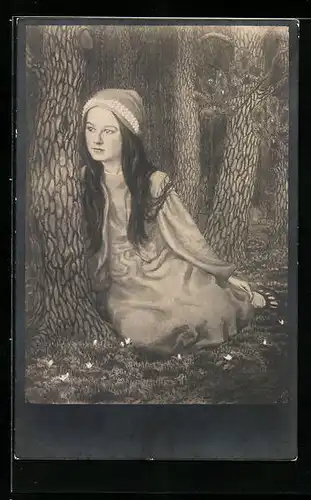 Künstler-AK Fidus: Tochter des Künstlers von 1918