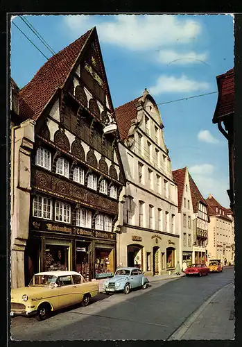 AK Osnabrück, Krahnstrasse mit Geschäften