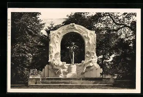 AK Wien, Johann Strauss-Denkmal v. Hellmer im Stadtpark