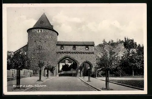 AK Wetzlar a. Lahn, Stadtmauer mit Säuturm