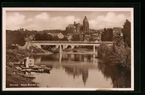 AK Wetzlar, Flusspartie mit neuer Brücke