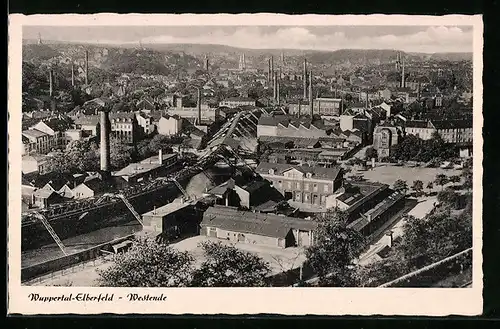 AK Wuppertal-Elberfeld, Westende aus der Vogelschau