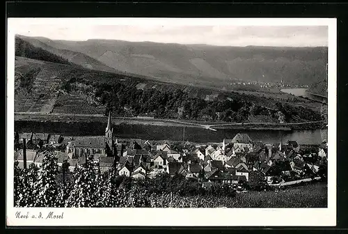 AK Neef a. d. Mosel, Ortsansicht mit Fluss