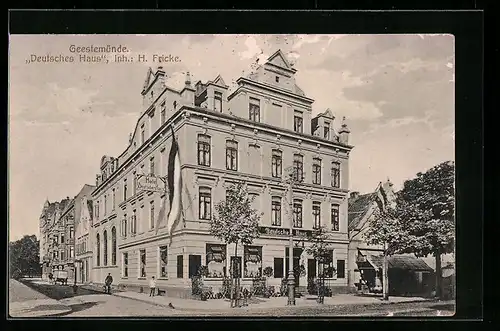 AK Geestemünde, Hotel Deutsches Haus, Inh.: H. Fricke