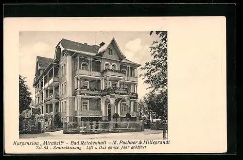 AK Bad Reichenhall, Kurpension Mirabell, Inh.: M. Puchner & Hilleprandt