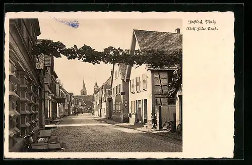 AK Hassloch /Pfalz, Partie in der Strasse