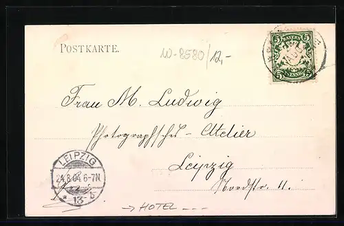 AK Berneck, Blick auf Hotel Villa Münch