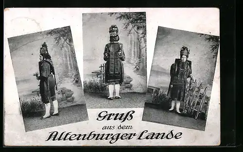 AK Frau in Altenburger Bauerntracht