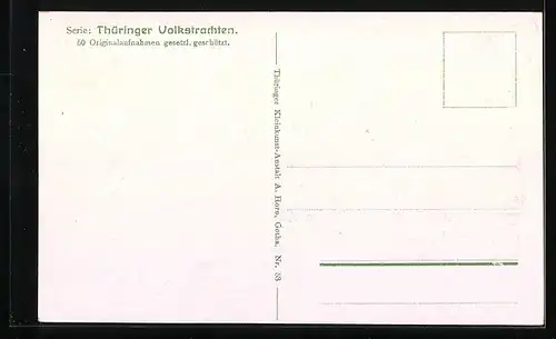 AK Thüringen, Spinnstube, Damen und Herren in thüringischer Tracht